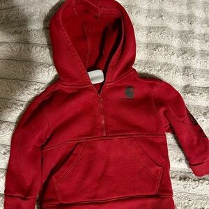 Carhartt Kids Burgundy/Red Half-Zip Hoodie